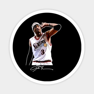 Allen Iverson The Answer Basketball Signature Vintage Retro 80s 90s Bootleg Rap Style Magnet